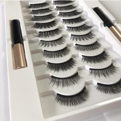 China Synthetic hair clean brand 3d magnetic wick kit 10 pairs 5 magnets lashes mix fiber magnetic wicks set for sale