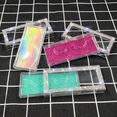 China Acrylic Coffin Wick Box Eyelashes Packaging Wick Kit Cases Eyelashes Case Pink Eyelash Boxes for sale