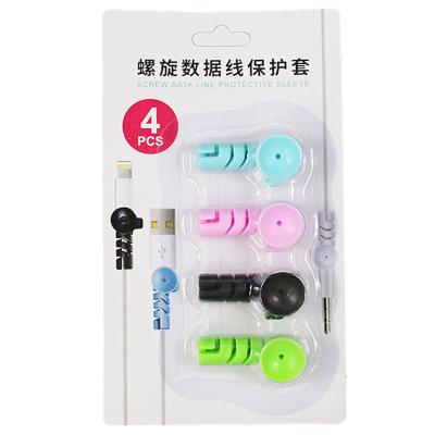 China Newest Waterproof Spiral Cable Protector Earphone Cable Saver Charger Silicone Micro Usb Charging Protector for sale