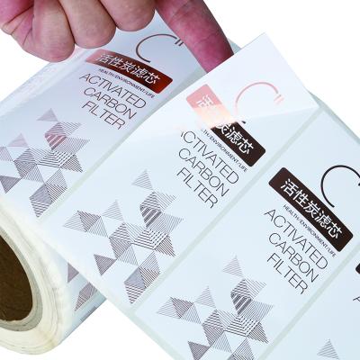 China Waterproof Rectangle Labels Packaging PVC Glossy Laminated Waterproof Vinyl Label Stickers Paper Sheets For Detergents for sale