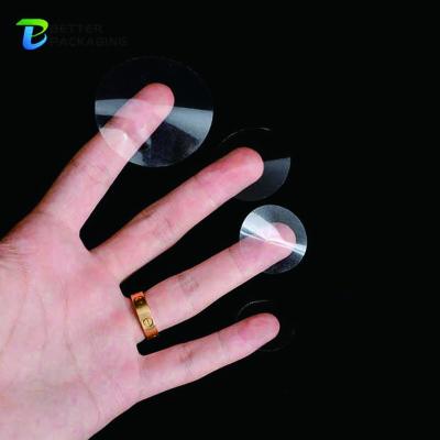 China 1 Inch Waterproof Waterproof Plastic PVC Permanent Round Box Seal Labels Roll Up Clear Empty Transparent Label Sticker For Product Packing for sale