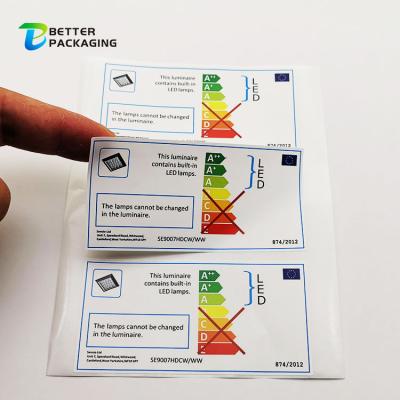 China Waterproof Waterproof Vinyl Adhesive Custom Design Printing Label Sheet Company Name Ingredient Sticker For Electric Fridge for sale