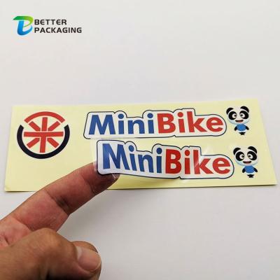 China Waterproof Transparent Clear Labels Sticker Branding Private Custom Labels Bike Logo Maker Business Custom Name Label With Logo for sale