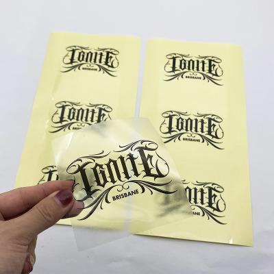 China Waterproof Self Adhesive Transparent Plastic Film Bottom Sticker Packaging Custom Personalized Logo Labels for sale