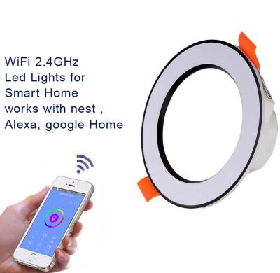 China Modern Smart LED Downlight WiFi TUYA Life APP Dimming Lamp 6W 10W RGB Timer Change Down Light for sale