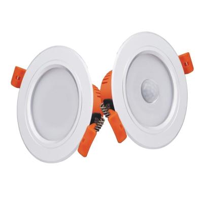 China Modern 6X NO Flicker PIR Motion Sensor LED Downlight 85-265V 5W 7W 9W Recessed Dow Downlight for sale