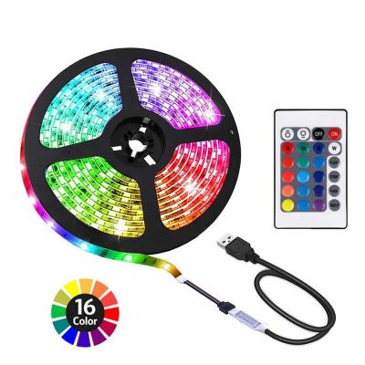 China 6.56 Feet USB DIY Indoor Decoration 24 Keys Residential LED Strip Lights Remote for sale