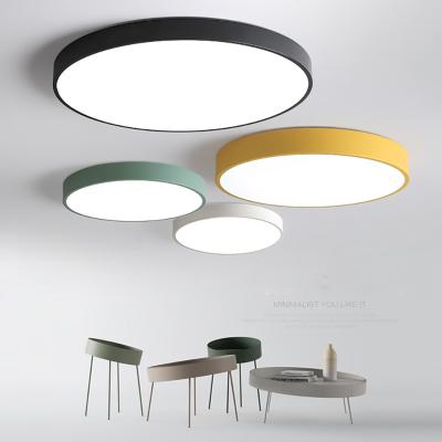 China Hofoled LED Ceiling Light 40CM Modern Simple Colorful Round Indoor Macaron LED Ceiling Light 50CM Price for sale