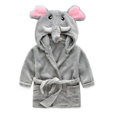 China SENQI FACTORY PRICE Baby Kids Breathable Flannel Cartoon Animal Modeling Bathrobe for sale