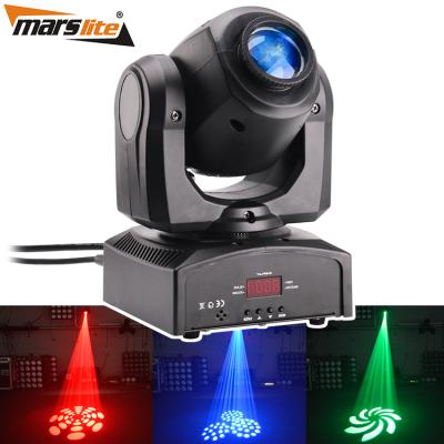 Cina 2017 DJ Club Marslite Canton Mini 10W Moving Head Led Gobo Projector Stage DJ Lights With High Quality On Sale in vendita