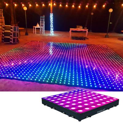 China DJ Party Led Dance Floor Video Disco DJ Lights Matrix Portable Waterproof Panel Led Digital Pixel Dance Floor for sale