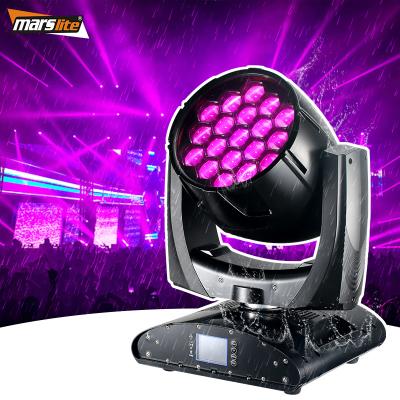 Chine 19pcsx40w Stage Led Outdoor Moving Head Moving Head Light IP66 Waterproof Zoom Wash Head Stage Lights à vendre