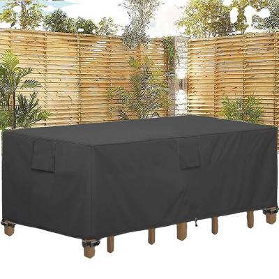 China Modern Outdoor Furniture Rectangular Waterproof Durable Table Cover Patio Table Cover Oxford Patio Table and Chair Set Cover for sale