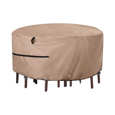 China Customized Stocked Round Oxford Fabrics Patio Furniture Covers Waterproof Outdoor Garden Table and Chair Set Cover for sale