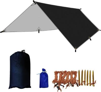 China Extended Type Outdoor Premium Quality Tent Material Wind Resistant Sunshade Canopy Oxford Camping Tent Tarp for sale