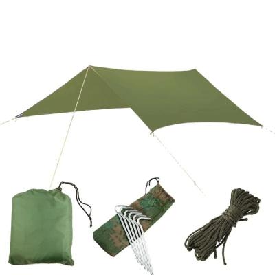 China Sun Proof Camping Tents Heavy Duty Outdoor Waterproof Green 10x10 Hammock Rain Ultralight Fly For Outdoor Tent Tarp for sale