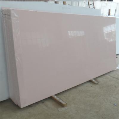 China Durable Pure Color Engineered Stone Pink Quartz Kitchen Island Countertops for sale