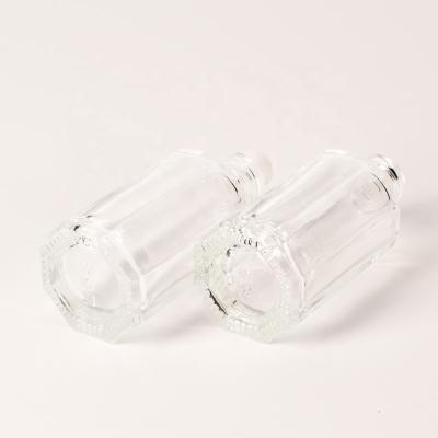 China Cosmetic Ru Star Wholesale Clear Amber Round 10ml Skin Care Packaging Glass Essential Oil Bottle With Glass Plastic Roller Ball for sale