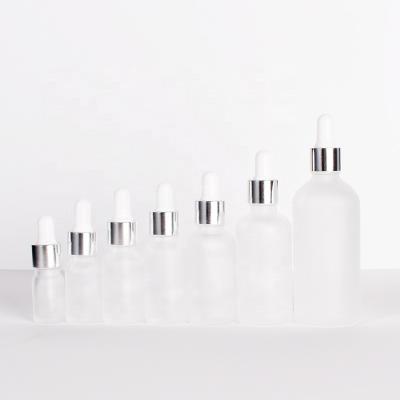 China Cosmetic Ru Star Popular High Quality Clear Frosted 5ml 100ml Care Essential Oil Packaging With Dropper for sale