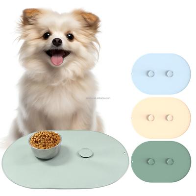 China Sustainable 100% Waterproof Raised Edge BPA Free Silicone Pet Feeding Mat Dog Cat Food Mats Placemats for Cats and Dogs Water Bowl with cup for sale