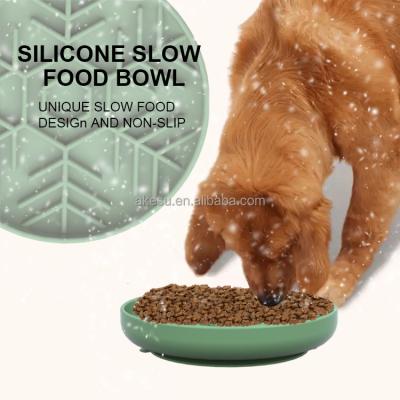 China Sustainable New Christmas Slow Feeder Dog Bowls, Silicone Dog Bowl with Suction Cups, Slow Feeder & Non-Slip Suitable for All Breed Dogs for sale