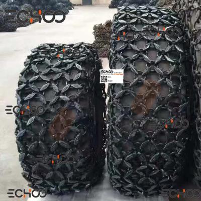 China For well loder chain 17.5-25 20.5-25 23.5-25 26.5-25 tire chain wheel loader skid protection ECHOO skid protection for sale