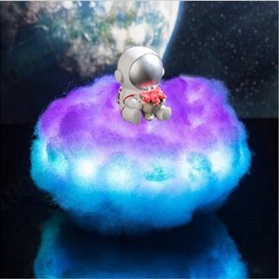 China Cloud Best-selling White Lamp Decoration LED Astronaut Night Lamp Colorful Changing USB Remote Control Bedside Lamp Small for sale