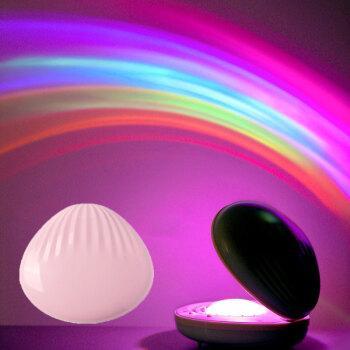 China Factory Direct Sales Rainbow RGB Projector Rainbow Night Lights Gift for Baby Kids LED Shell USB Colorful Night Light for sale