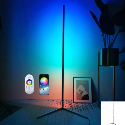 China Factory direct sales 24W Rainbow RGB European style triangle position corner LED floor lamp for living room for sale