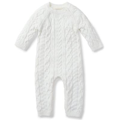 China One Piece Spring Autumn Newborn Baby Girls Jumpsuit Infants Boy Toddler Girl Romper Knitting Outfit100% Cotton Soft Comfortable Solid Long Sleeve for sale