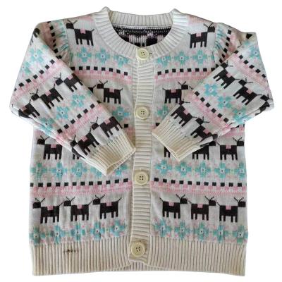 China 2023 Anti-Shrink Newest 100% Organic Cotton Knit Sweaters For Baby Viable Kids Pullover Knit Crewneck Baby Toddler Animal Outwear for sale