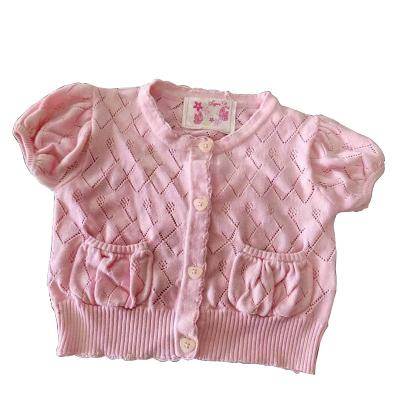 China OEM Anti-Shrink Custom Baby Clothes 100% Cotton Solid Color Baby Jumpsuit Spring Summer Romper Coat Knitting Baby Sweater for sale