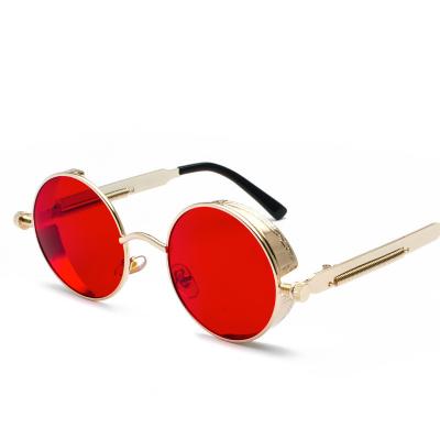 China Retro vintage punk colorful unisex fashion sunglasses small sunglasses OEM design punk eyewear for sale