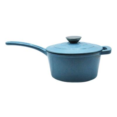 China General use for high quality gas and induction cooker enamel cast sauce pans with lid for sale