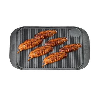 China Sustainable Korean Non Stick Double Side Barbecue Grill Pan With High Quality for sale