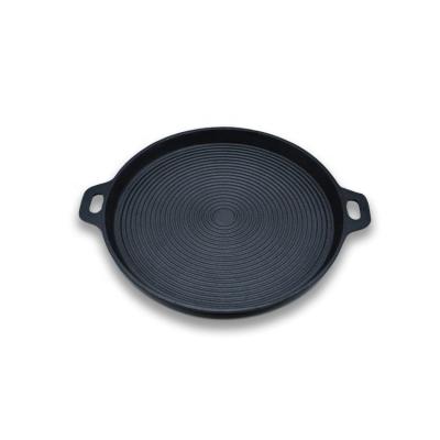 China 35cm Cast Iron Non Sustainable Stick Pizza Pan For Oven Factory Direct for sale