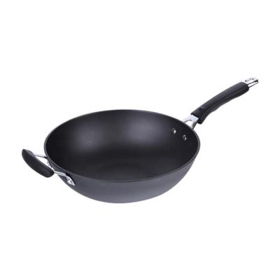 China 30cm 32cm Chinese Style Cast Iron Cookware Viable Wok Pan High Quality Home Woks for sale