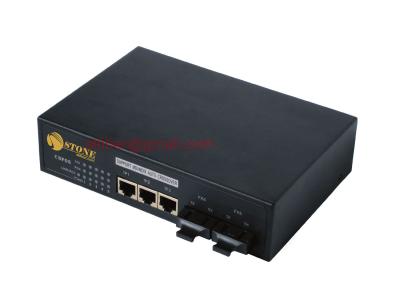 China 2 FX + 3 TP fiber optic switch 10/100Mbps SM or MM  Mode converter SF2T3 for sale