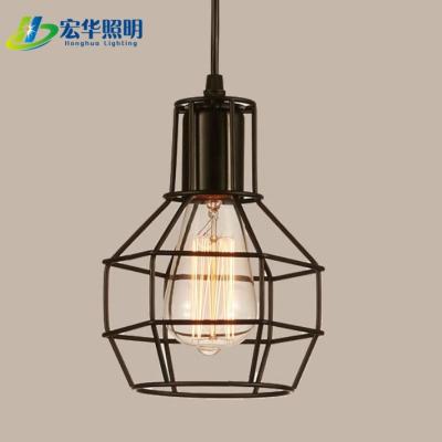 China Nordic popular new fashion retro birdcage iron wire pendant light for decoration for sale