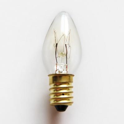 China Wholesale Cheap Price Aluminum/Brass C7 7W Best Clear Incandescent Light Bulbs for sale