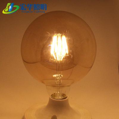 China Glass Globe Shape G125 4w Industrial Vintage Ball LED Light Bulb For Home Decoration for sale