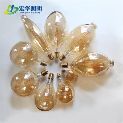 China PS160 E40 6W Glass Lighting LED Filament Amber Warm White White Bulb For Sale for sale