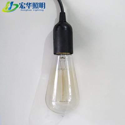 China E26 E27 Screw Hanging Plastic Socket Power Lighting Cord Connector With Plug for sale