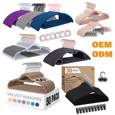 China Factory Price Casual OEM ODM Logo Custom Space Saving 360 Degree Swivel Hook Non Velvet Hangers For Clothes for sale