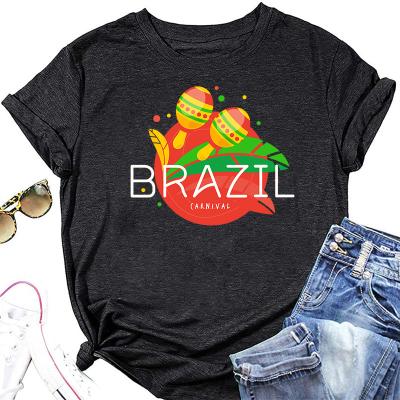 China New Breathable Party Colorful Round Neck T-shirt Wholesale 210 Gsm Shirt Cotton Tees Carnival Gifs T-shirts for sale