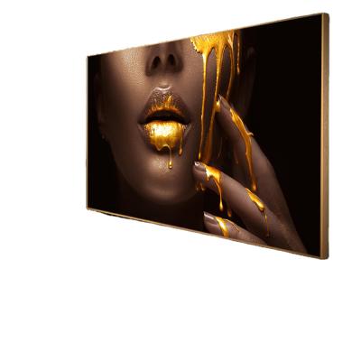 China Modern Woman Canvas Painting Large Large Modern Woman Canvas Living Room Wall Painting Wall Decoration Gold Home Painting for sale