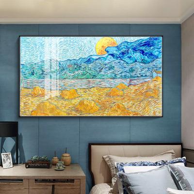 China Digital Art Shining Pastoral Oil Painting Printed Painting Canvas Framed Wall Decor Abstract Oil Painting for sale