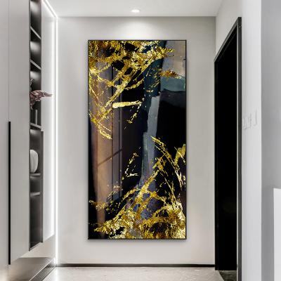 China Factory Wholesale Newest Design Abstract Printed Glass Frame Wall Decor Abstract Canvas Painting Artwork for sale