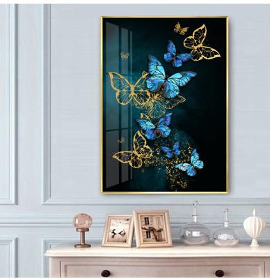 China Size Resolution Custom Design Wall Art Decor For Living Room Animal Glass Crystal Porcelain Paintings for sale