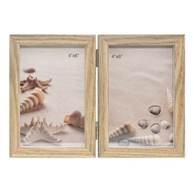 China Custom Wooden Frame 4x6 Inch Folding Folding Pet Memorial Wall Art Painting Photo Frame For Decoration for sale